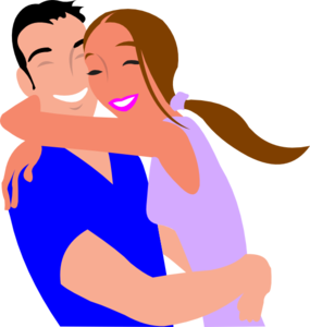 285x300 Happy Couple. Clip Art