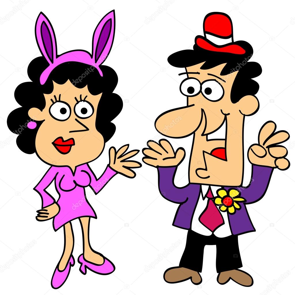 1024x1024 Happy Couple Disguised Stock Vector Rubiocartoons