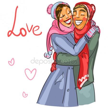 450x450 Happy Couple Honeymoon Stock Vectors, Royalty Free Happy Couple