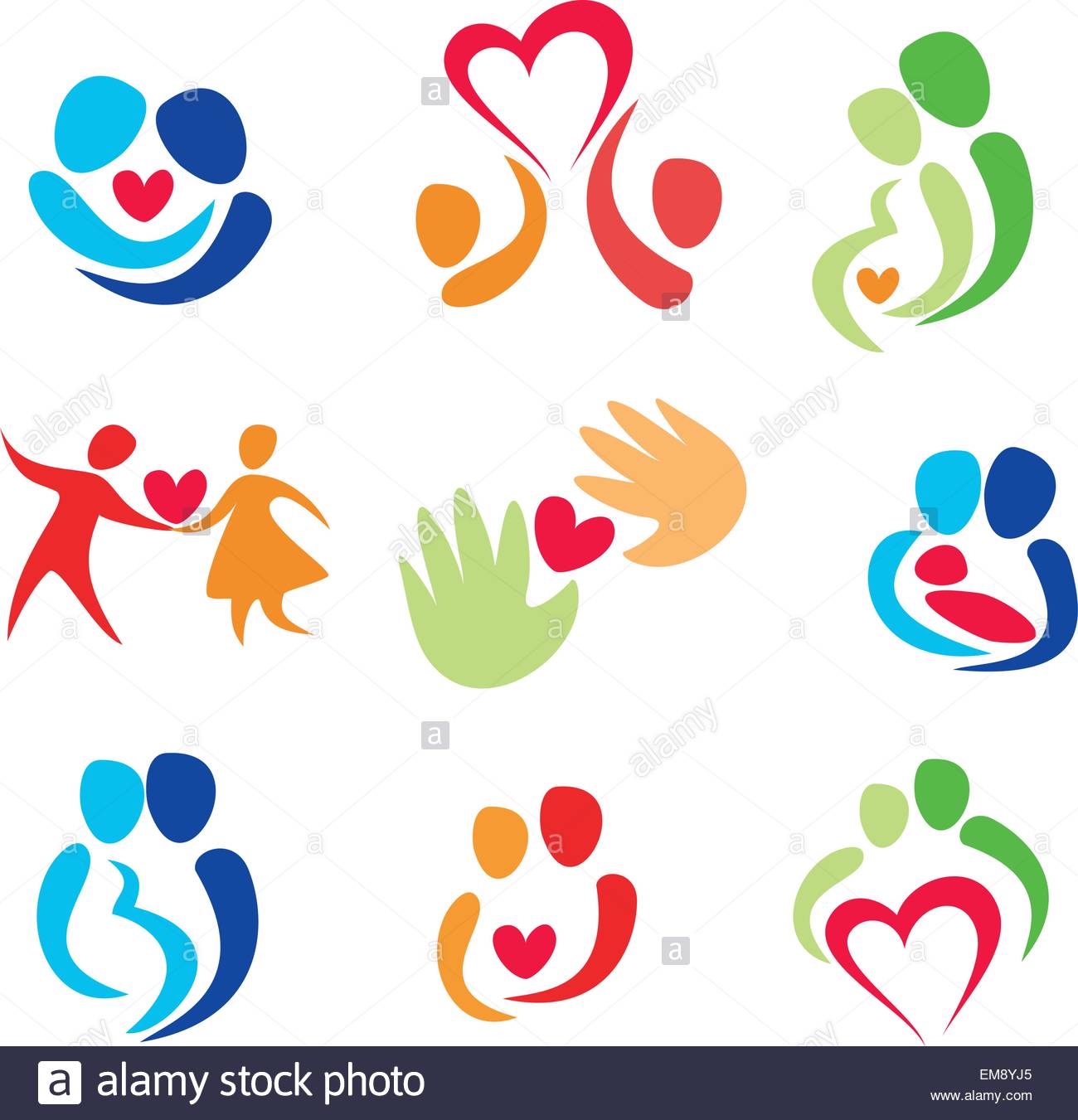 1300x1351 Love Set, Happy Couple Vector Icons Stock Vector Art