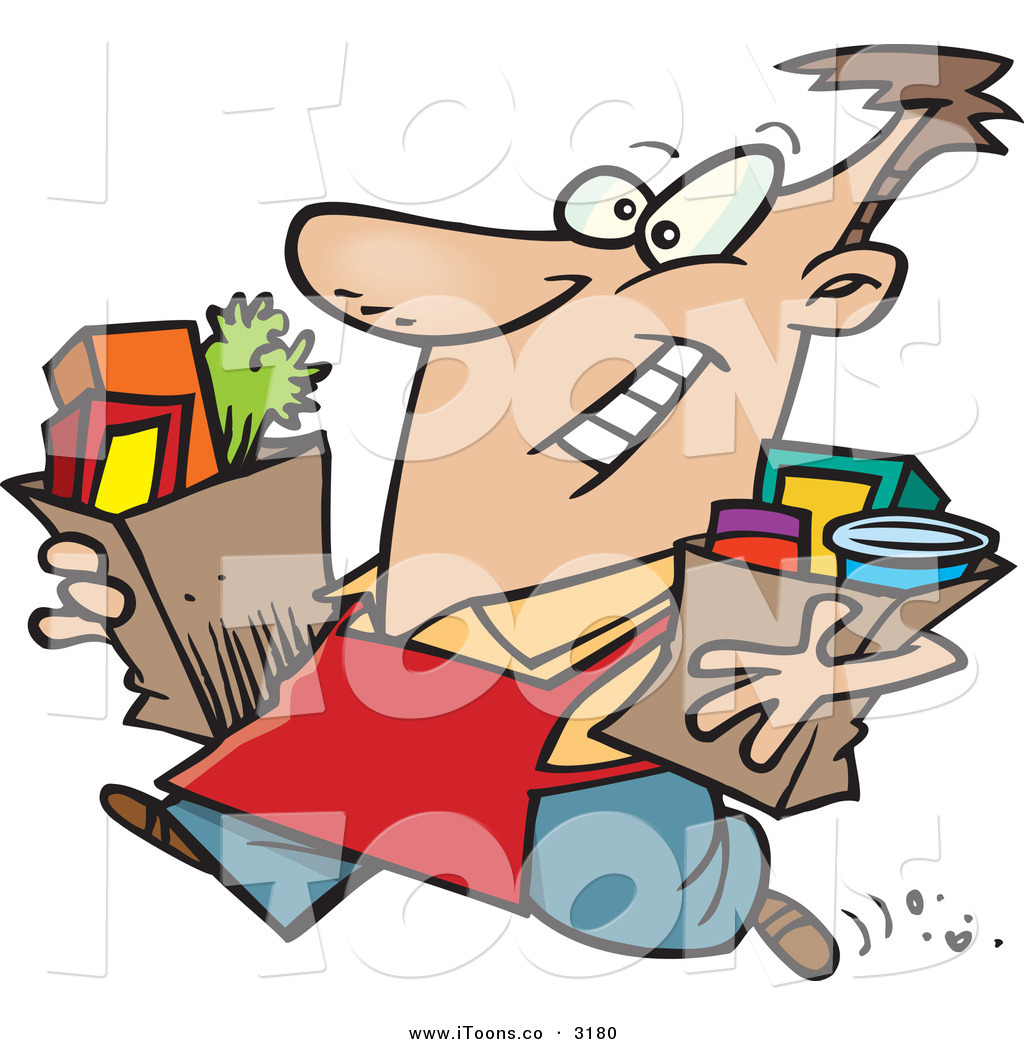 1024x1044 Vector Clip Art Of A Happy Caucasian Grocery Store Employee