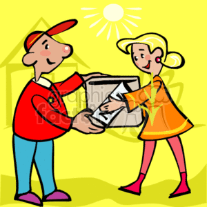 300x300 Clip Art People Delivery People And More Related Vector