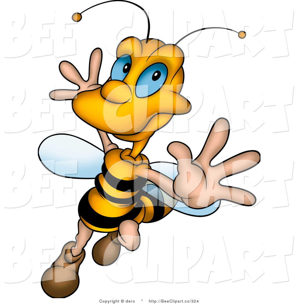 1024x1044 Clip Art Of A Happy Honey Bee Dancing And Flying By Dero
