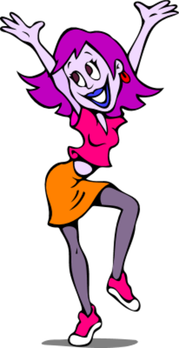 600x1165 Woman Happy Dance Clip Art