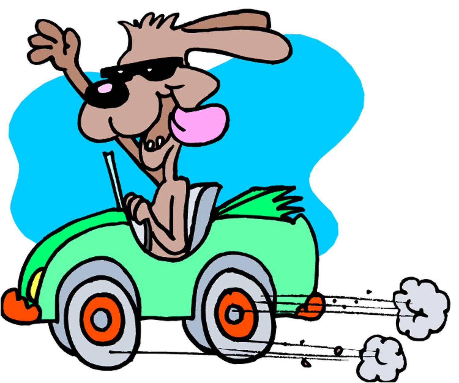 1500x1252 Car Clipart Dog
