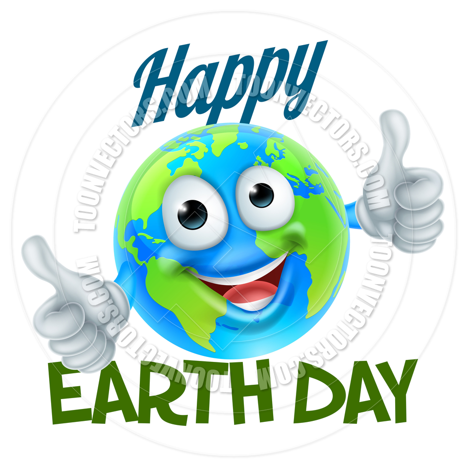 940x940 Happy Earth Day Cartoon Globe Mascot Design By Geoimages Toon