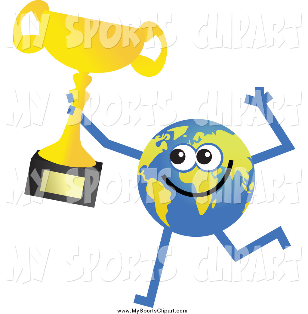 1024x1044 Sports Clip Art Of A Happy Earth Character Champion Running