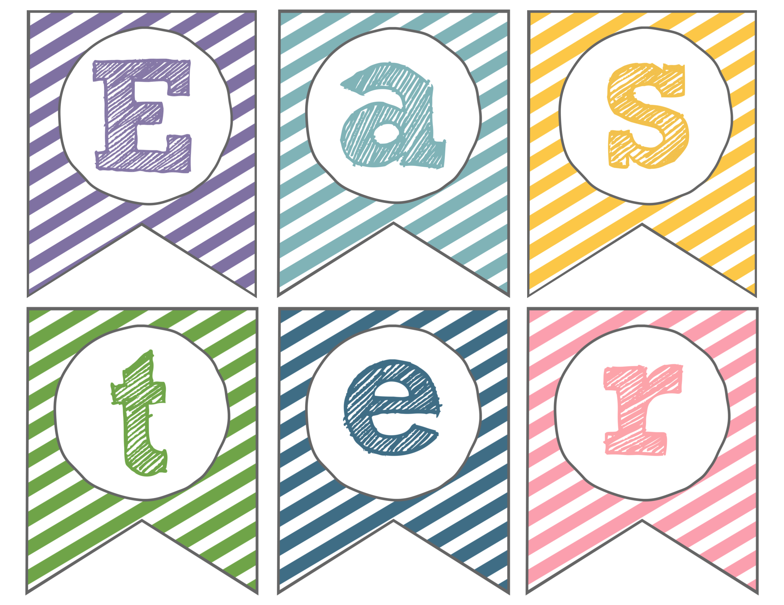 2750x2125 Easter Banner Free Printable {Happy Easter}