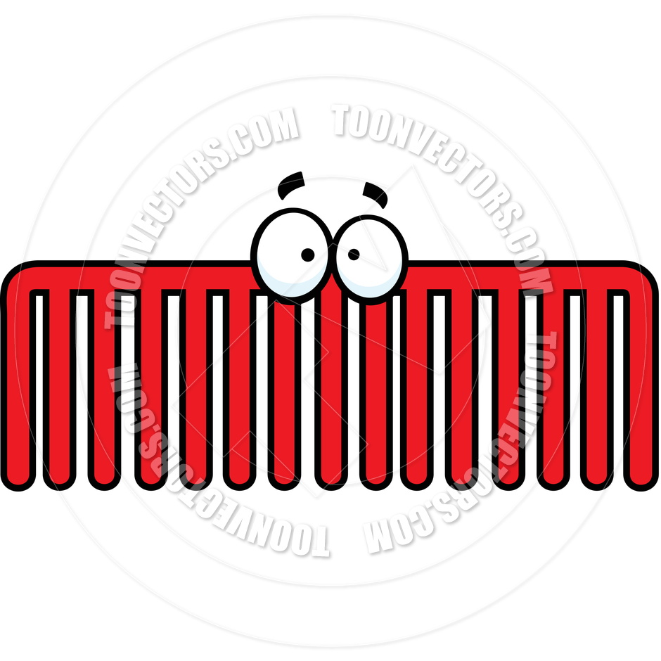 940x940 Cartoon Illustration Of A Comb With Happy Eyes By Robin 2d Toon
