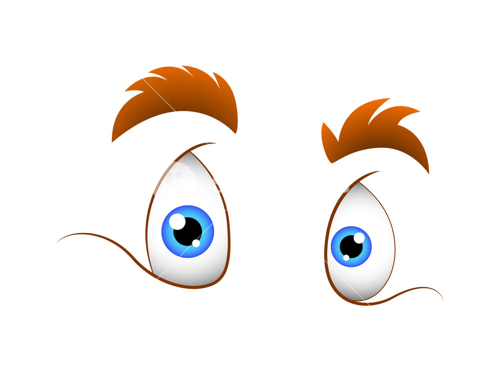 1000x743 Happy Naughty Cartoon Eyes Royalty Free Stock Image