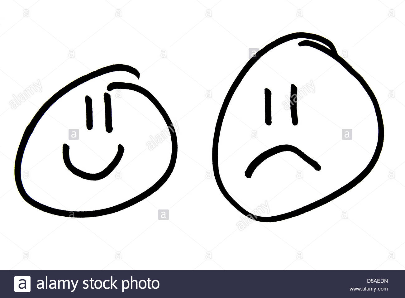 1300x956 Happy Face Sad Face Stock Photo, Royalty Free Image 56779233