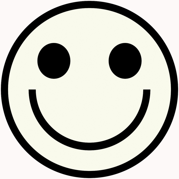 600x600 Smiley Face Clip Art Black And White
