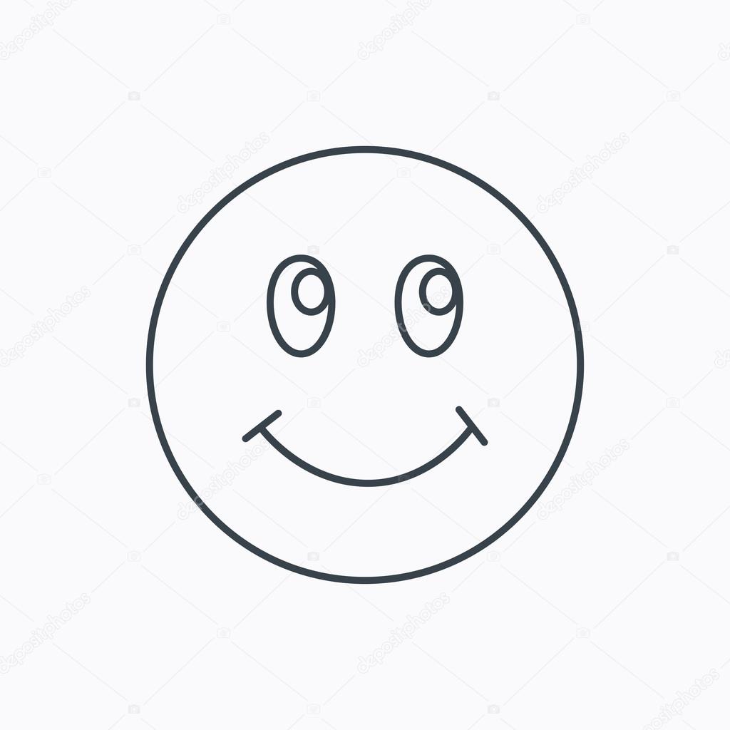 1024x1024 Smile Icon. Positive Happy Face Sign. Stock Vector Tanyastock