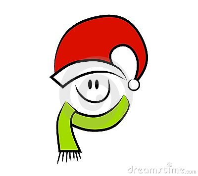 400x356 Santa Smiley Face Clipart