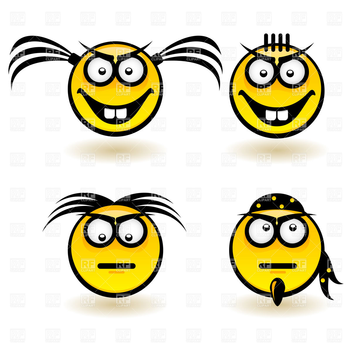 1200x1200 Emotions Cartoon Faces Clip Art