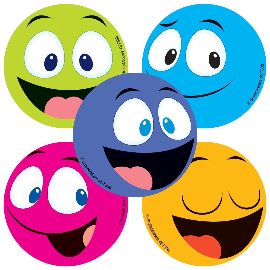 1100x1100 Happy Faces Stickers