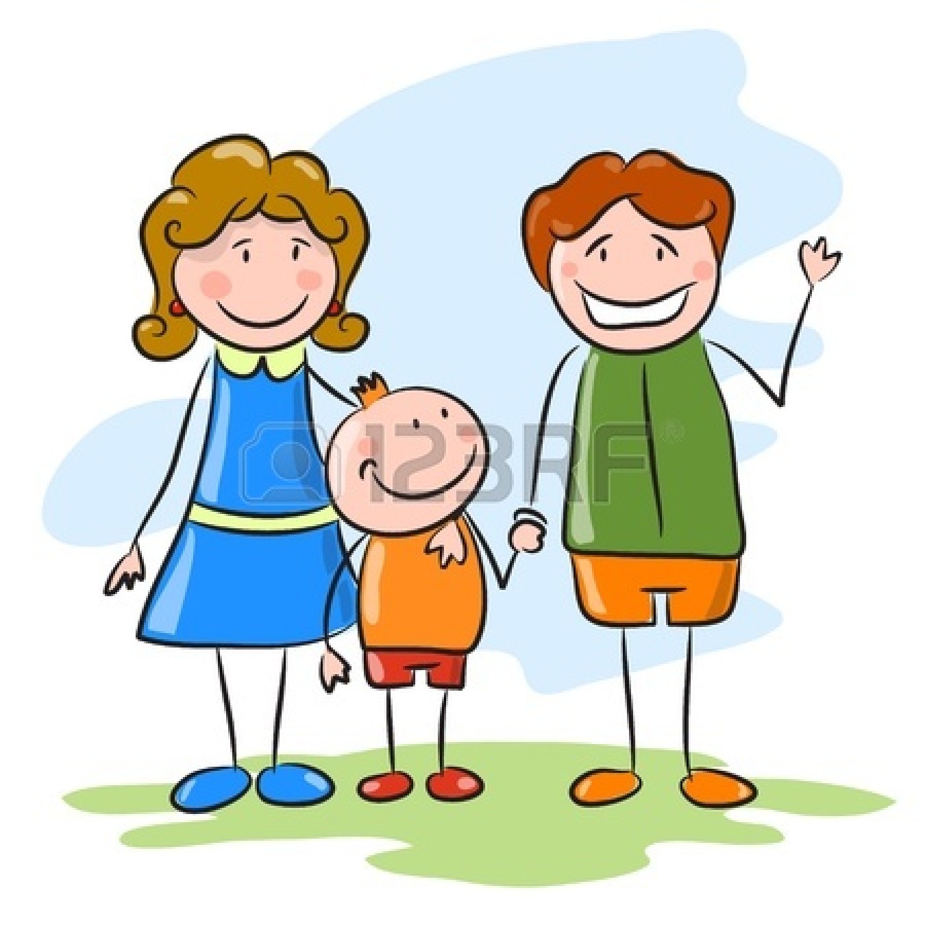 1350x1350 Happy Family Cartoon Clipart