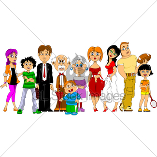 325x325 Happy Extended Family Gl Stock Images