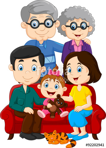 360x500 Happy Family Isolated On White Background Stock Image