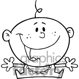300x300 Happy Boy Clipart Black And White Clipart Panda