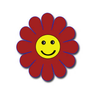 300x300 Red Flower Clipart Happy Flower