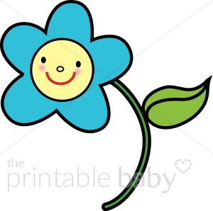 300x298 Happy Flower Clipart