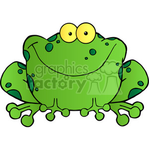 300x300 Royalty Free 102492 Cartoon Clipart Happy Frog Cartoon Character