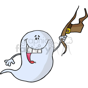 300x300 Royalty Free Happy Ghost With A Witch Hat 377768 Vector Clip Art