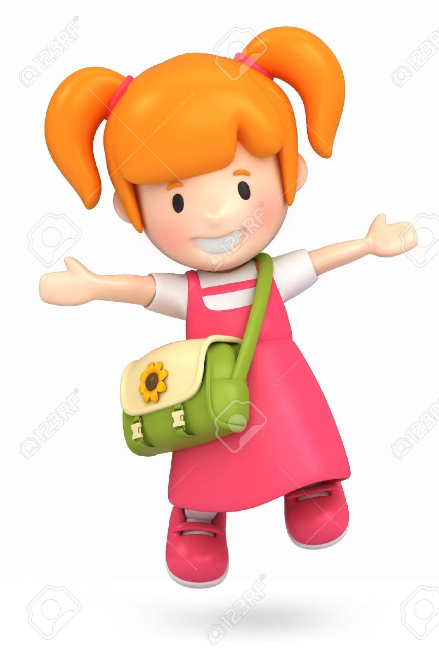 866x1300 Happy Girl Clipart
