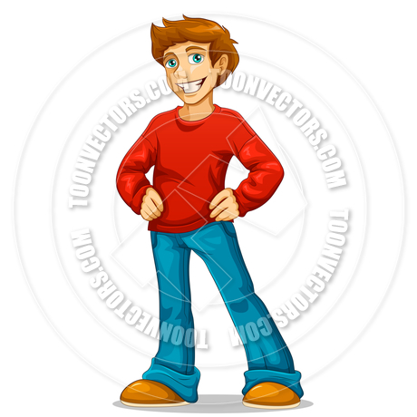 460x460 Cartoon Happy Guy With Hands On Hips By Ayelet Keshet Toon