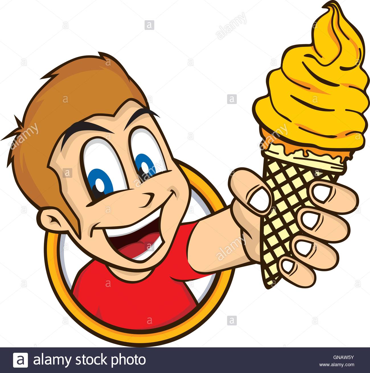 1300x1309 Cartoon Guy Holding Ice Cream Stock Vector Art Amp Illustration