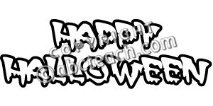 300x150 Happy Halloween Word Clipart