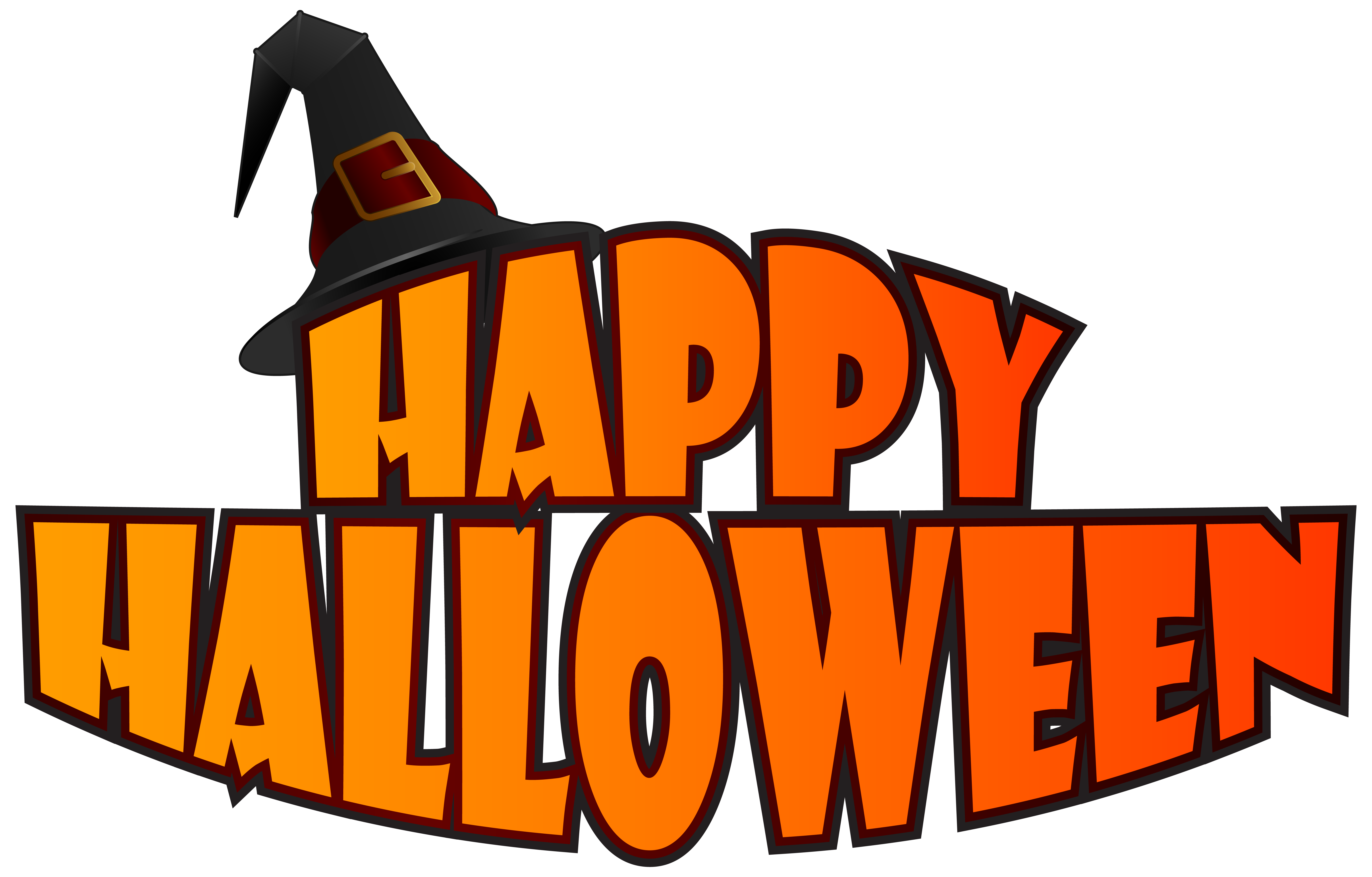 6199x3962 Happy Halloween With Witch Hat Png Clipart Imageu200b Gallery