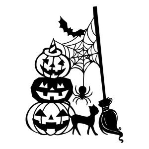 Happy Halloween Clipart Black And White | Free download on ClipArtMag