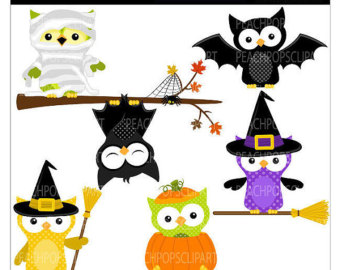 340x270 Cute Owl Halloween Clipart