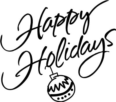 400x352 Happy Holidays Clip Art Black And White Cliparts