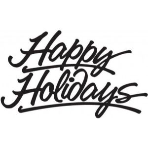 300x300 Happy Holidays Clip Art Black Cliparts
