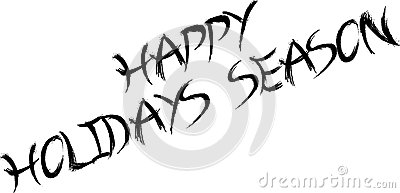 400x193 Happy Holidays Black And White Clipart