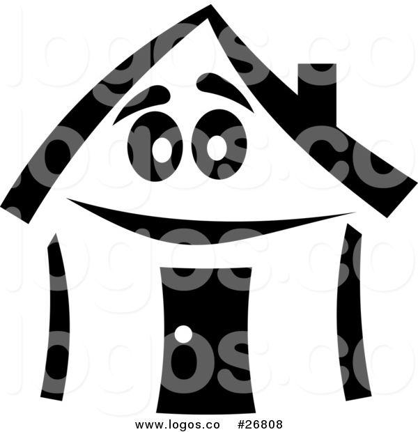 600x620 Royalty Free Vector Logo Of A Smiling Happy Home Character