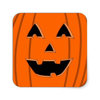 324x324 Cartoon Jack O Lantern Stickers Zazzle.co.uk