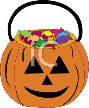 290x350 Jack O Lantern Bucket Full Of Halloween Candy
