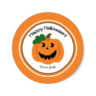 324x324 Happy Halloween Pumpkin Stickers Zazzle