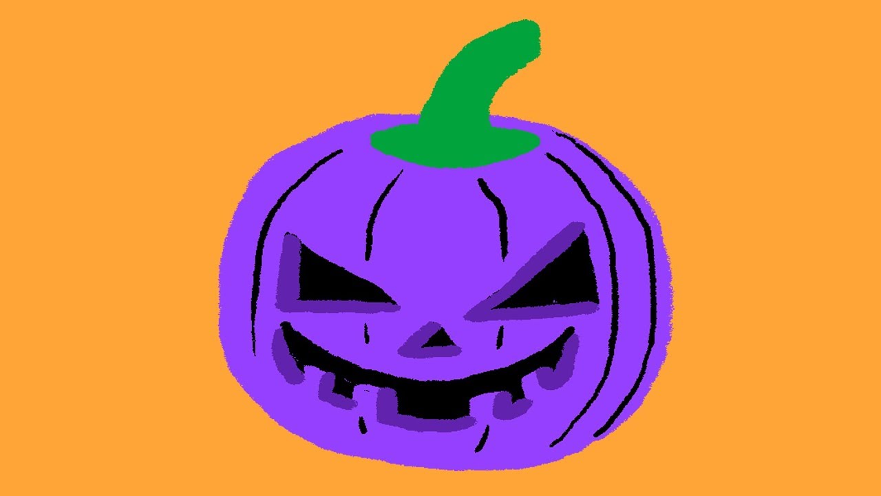1280x720 Happy Halloween Purple Pumpkin Song For Kids And Simple Animation