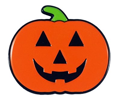 395x343 Smiling Jack'O Lantern, Happy Halloween Pumpkin Enamel