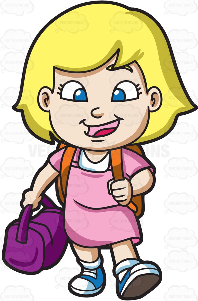 675x1024 A Happy Kid Traveler Cartoon Clipart