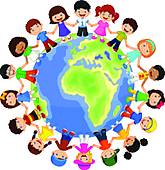 165x170 Clipart Of Circle Of Happy Children Cartoon D K20853551