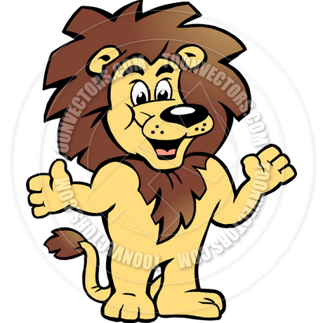 460x460 Cartoon Happy Lion Welcoming By Poul Carlsen Toon Vectors Eps