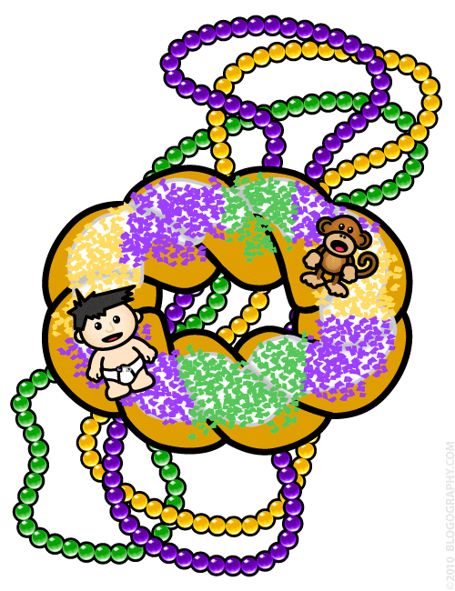 500x650 Mardi Gras King Cake Clip Art
