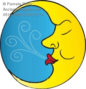 291x300 Art Illustration Of The Man In The Moon Sleeping