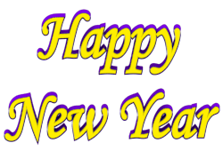 250x170 Yellow Purple Happy New Year Shadow Bordered Clip Art Uv Associates